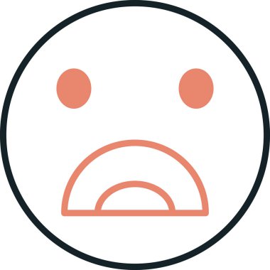 Duygusal yüz ifadesi. Basit resimleme