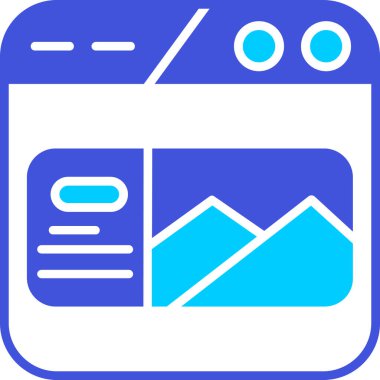 Web arayüz simgesi, basit vektör illüstrasyonu