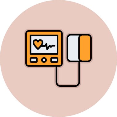 kalp atışı ikon vektör illüstrasyonu