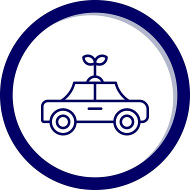 Moda biçimi izole edilmiş arka planda otomobil simgesi