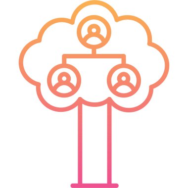 Ağaç. Web simgesi basit illüstrasyon