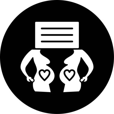 Kalp ikonu vektör illüstrasyonu