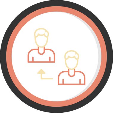 iş insanları simgesi, vektör illüstrasyonu