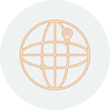 Küresel simge vektör illüstrasyonu