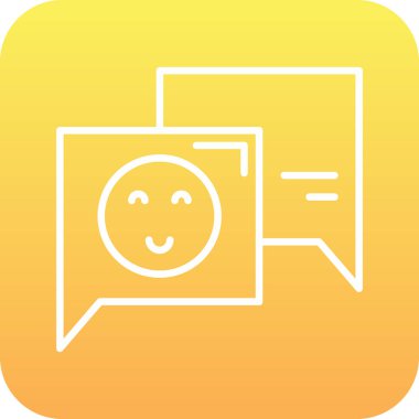 Sohbet simgesi, vektör çizimi