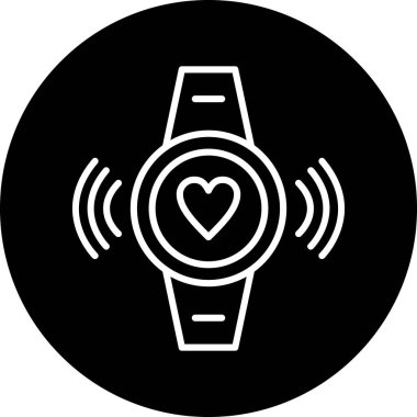 Bir saat simgesinin vektör illüstrasyonu