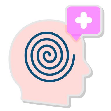 beyin ikonu vektör illüstrasyonu