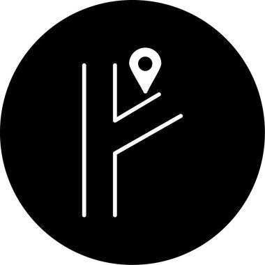 Bir konum simgesinin vektör illüstrasyonu