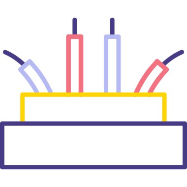 Pasta web simgesi, vektör çizim