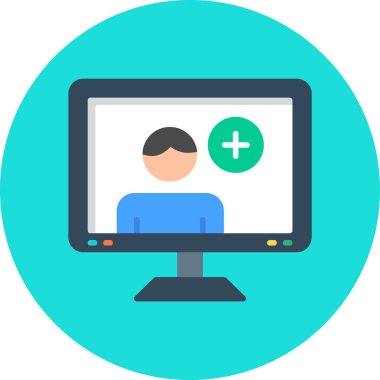 Bilgisayar. Web simgesi basit illüstrasyon