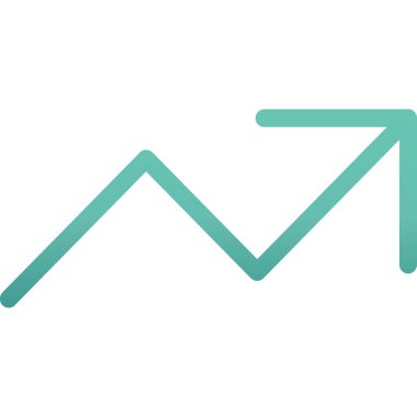 çubuk grafik büyümesi ok simgesi dış hat biçiminde
