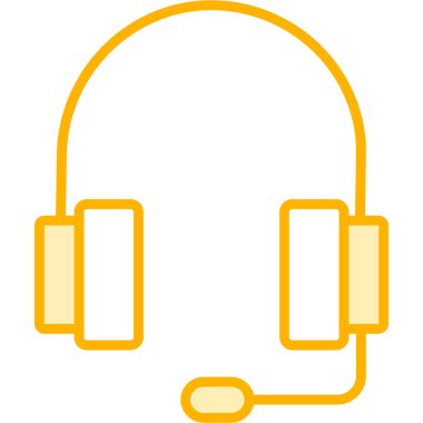 Kulaklık. Web simgesi basit illüstrasyon