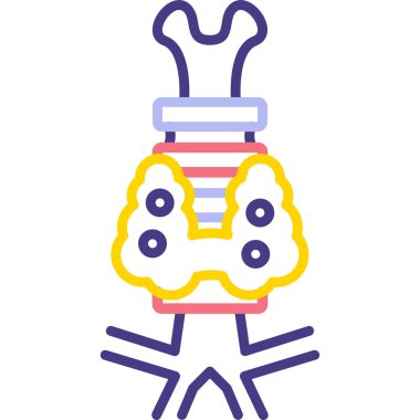 Çizgi film simgesinin vektör illüstrasyonu