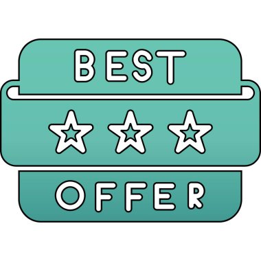 Moda stili izole edilmiş arkaplanda harika bir teklif simgesi