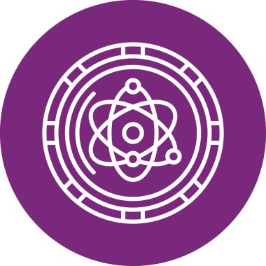 atom simgesi vektör illüstrasyonu