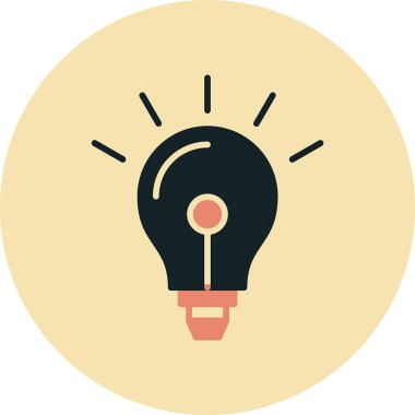 Ampul. Web simgesi basit tasarım