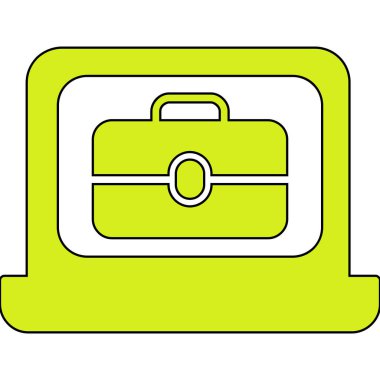 Bavul. Web simgesi basit illüstrasyon