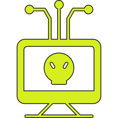 Uzaylı simgesi vektör illüstrasyonu