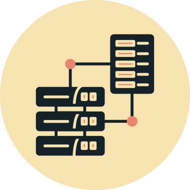 Sunucu Düz Vektör Simgesi