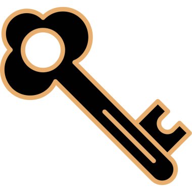 Anahtar. Web simgesi basit illüstrasyon