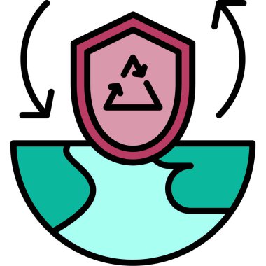 Geri dönüşüm. Web simgesi basit illüstrasyon