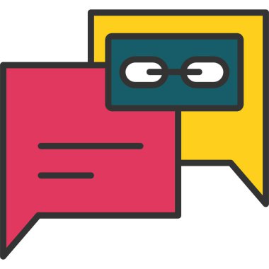 Konuş. Web simgesi basit illüstrasyon