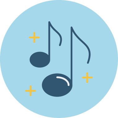 Müzik simgesi vektör illüstrasyonu