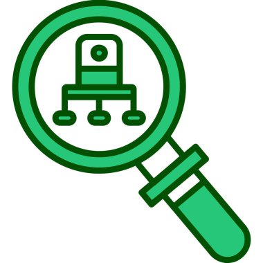 Büyüteç simgesi. Web için arama vektör simgelerinin özet çizimi