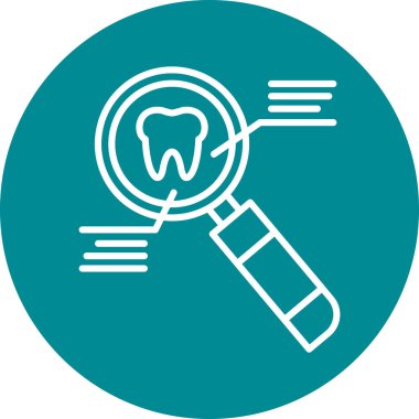 Diş sağlığı kliniği ikonu. Web için basit diş bakımı simgeleri çizimi