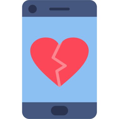 taşınabilir kalp simgesi düz tasarım