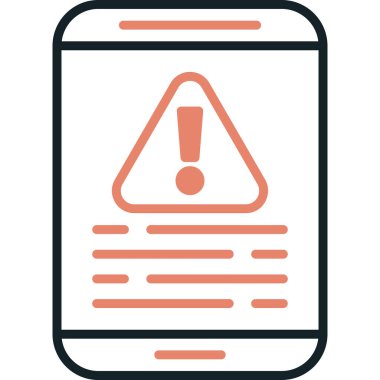 cep telefonu ünlem işareti vektör simgesi ile