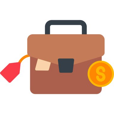 Bavul web simgesi, vektör çizim