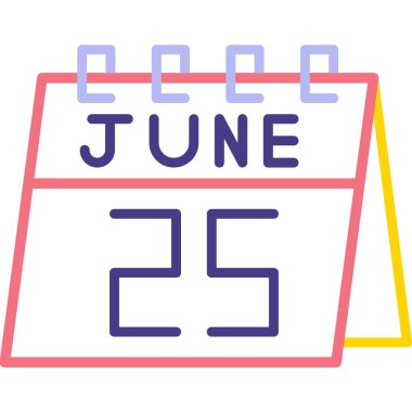 15 Haziran ikonu, vektör illüstrasyon takvim tarihi, takvim ve takvim