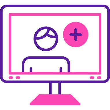 Bilgisayar. Web simgesi basit illüstrasyon