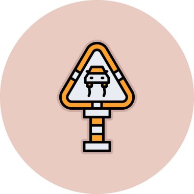 yol simgesi vektör illüstrasyonu