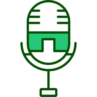 mikrofon simgesi vektör illüstrasyonu