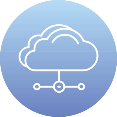 Bulut simgesi vektör illüstrasyonu