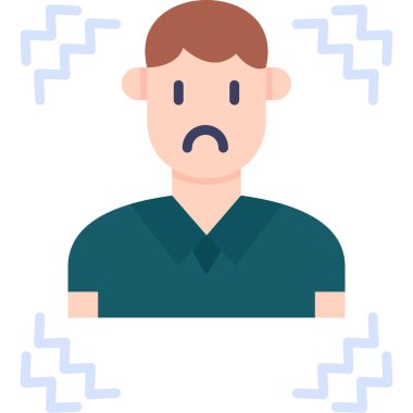 avatar adam simgesi, düz stil