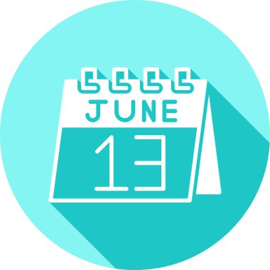 14 Temmuz, modern günlük takvim ikonu. Tarih, gün, ay. Haziran ayı takvimi.