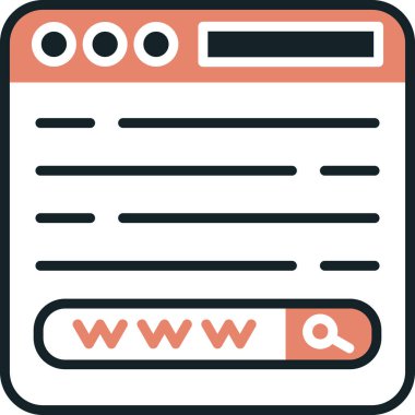 Ara. Web simgesi basit illüstrasyon