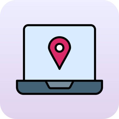 konum vektör simgesi modern illüstrasyon