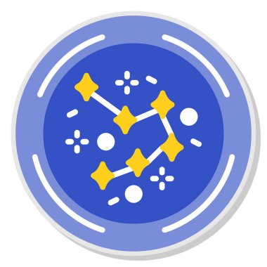 Gezegen. Web simgesi basit illüstrasyon