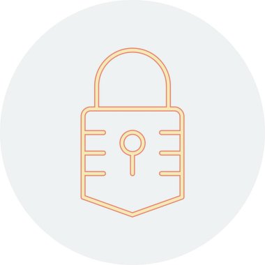 Güvenlik renkli vektör simgesi