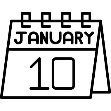 10 Ocak tarih simgesi