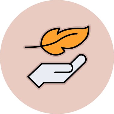 Bir yaprak simgesinin vektör illüstrasyonu