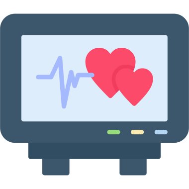 Kalp monitörü vektör simgesi
