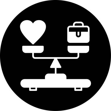 Bir kalp simgesinin vektör illüstrasyonu