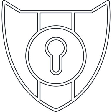 kalkan ikon vektör illüstrasyonu