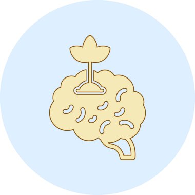 vektör çizimi, karikatür beyin karalama biçimi