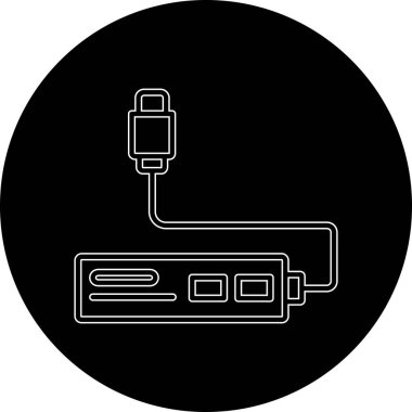 Eşsiz elektrik kablo vektör çizgisi simgesi